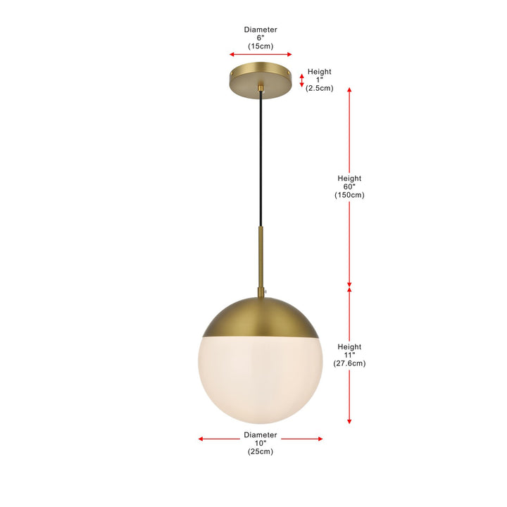 10 Inch Pendant Frosted White Shade In Satin Gold - View 6 - Joshua Marshal