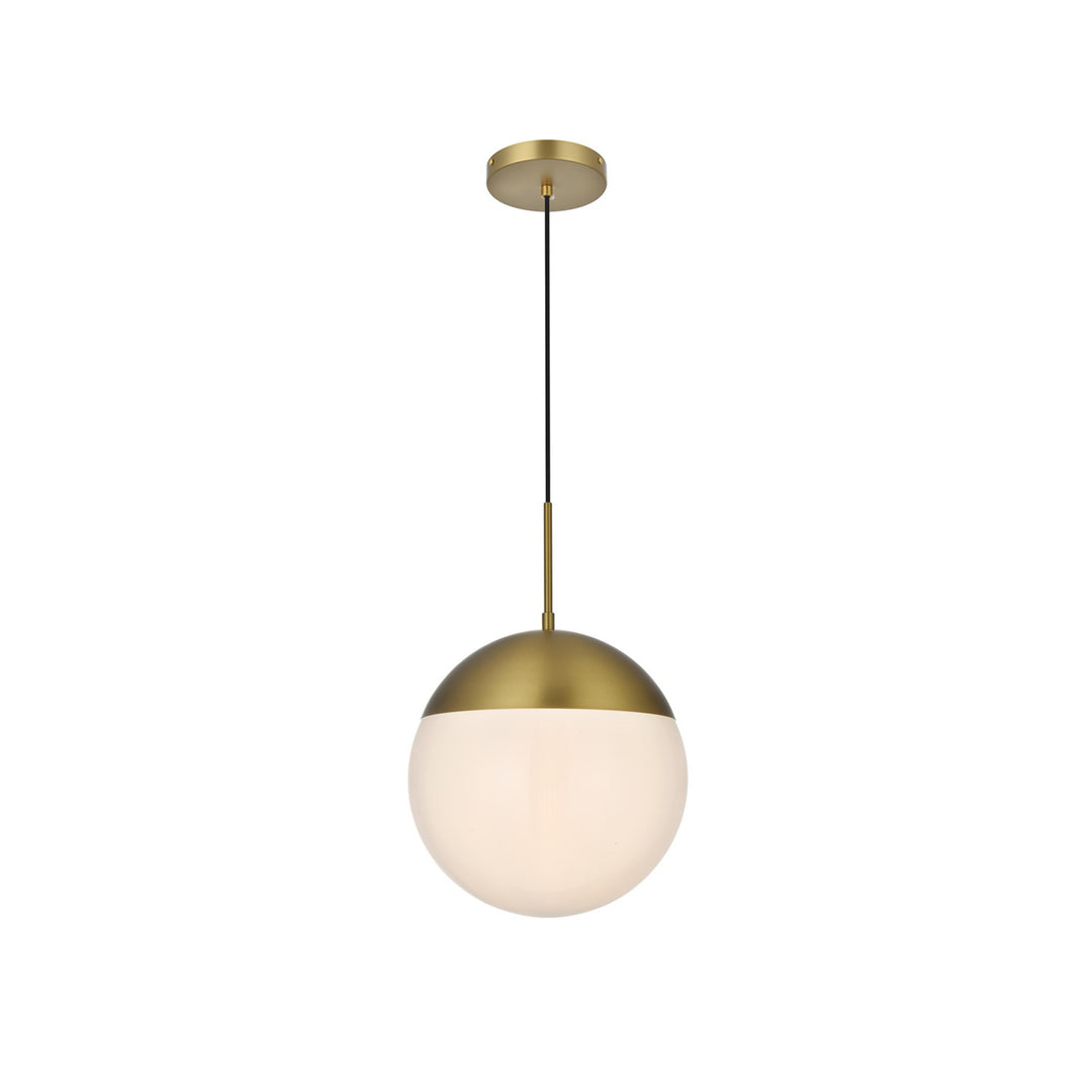 12 Inch Pendant Frosted White Shade In Satin Gold - View 4 - Joshua Marshal