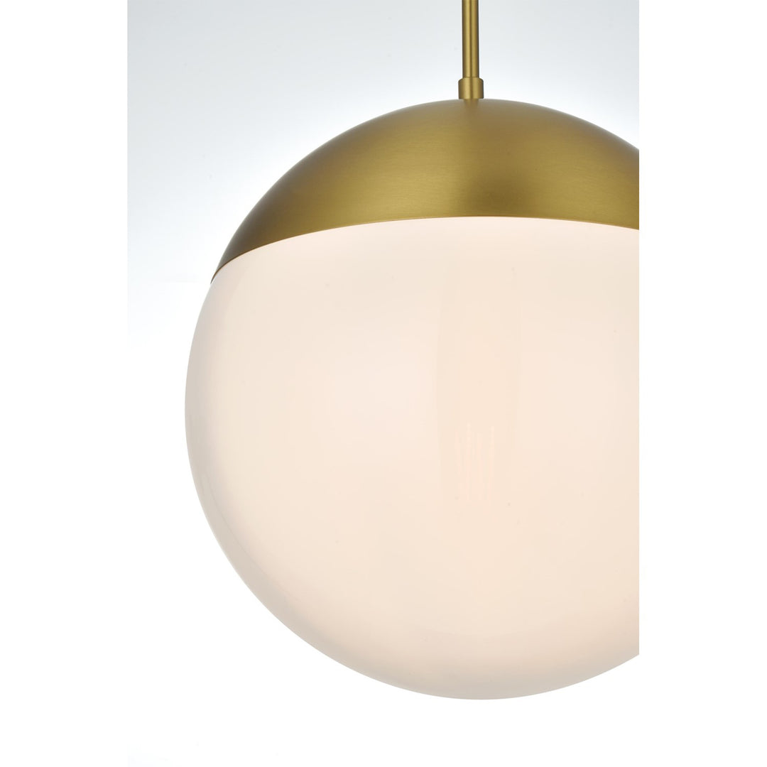 12 Inch Pendant Frosted White Shade In Satin Gold - View 5 - Joshua Marshal