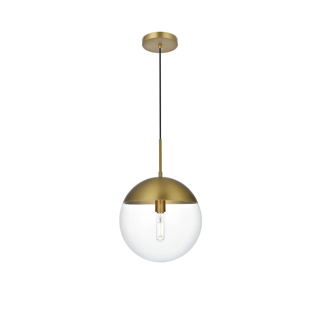 12 Inch Pendant Clear Shade In Chrome - View 3 - Joshua Marshal
