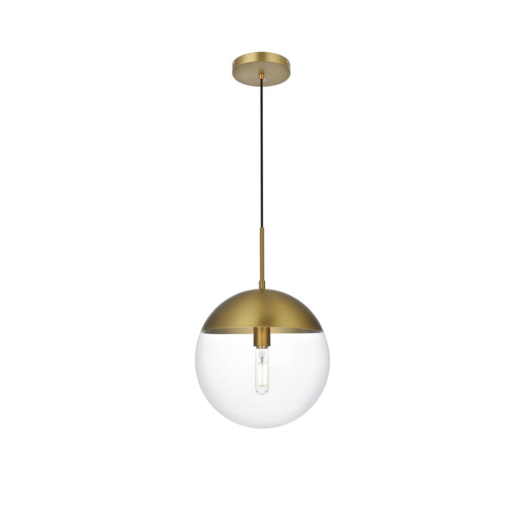 12 Inch Pendant Clear Shade In Chrome - View 3 - Joshua Marshal