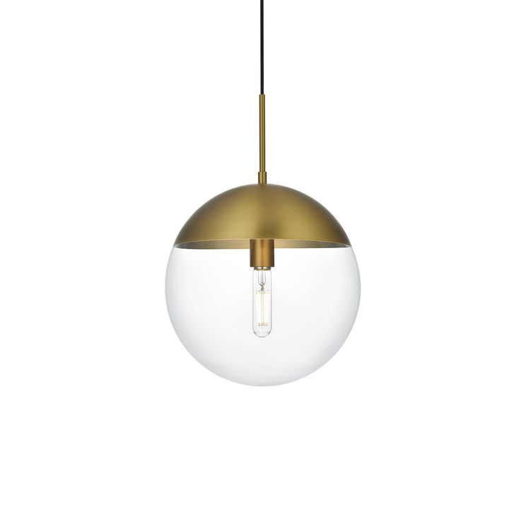 12 Inch Pendant Clear Shade In Chrome - View 4 - Joshua Marshal