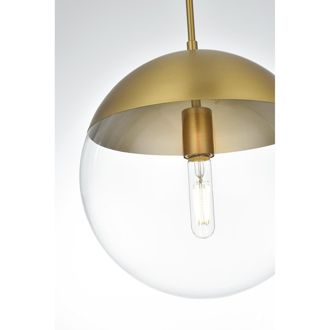 12 Inch Pendant Clear Shade In Chrome - View 5 - Joshua Marshal