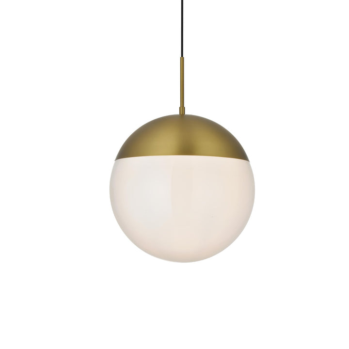 14 Inch Pendant Frosted White Shade In Satin Gold - View 5 - Joshua Marshal