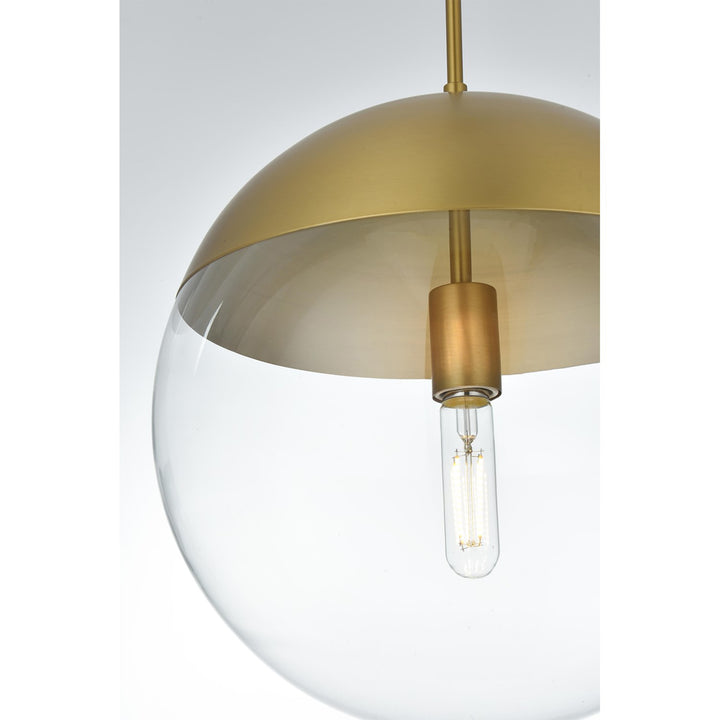 14 Inch Pendant Clear Shade In Chrome - View 5 - Joshua Marshal