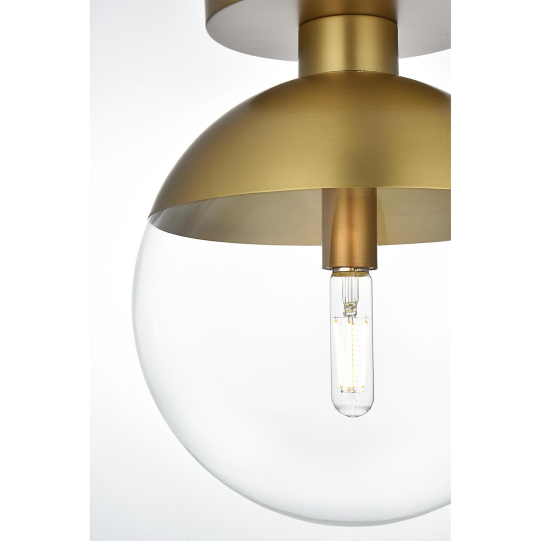 12 Inch Flush Mount Clear Shade In Chrome - View 5 - Joshua Marshal