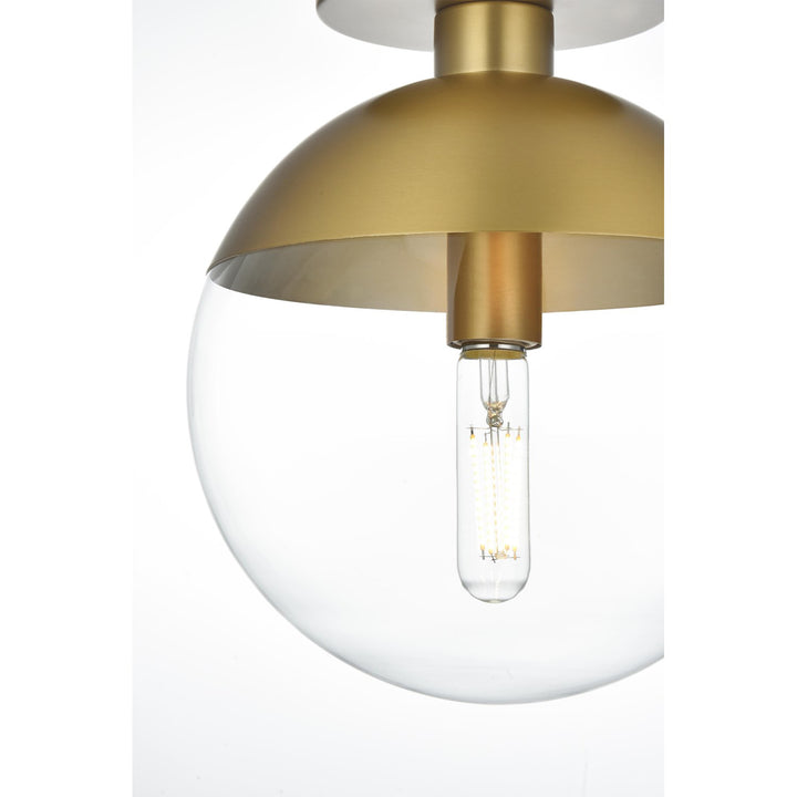 10 Inch Flush Mount Clear Shade In Chrome - View 5 - Joshua Marshal