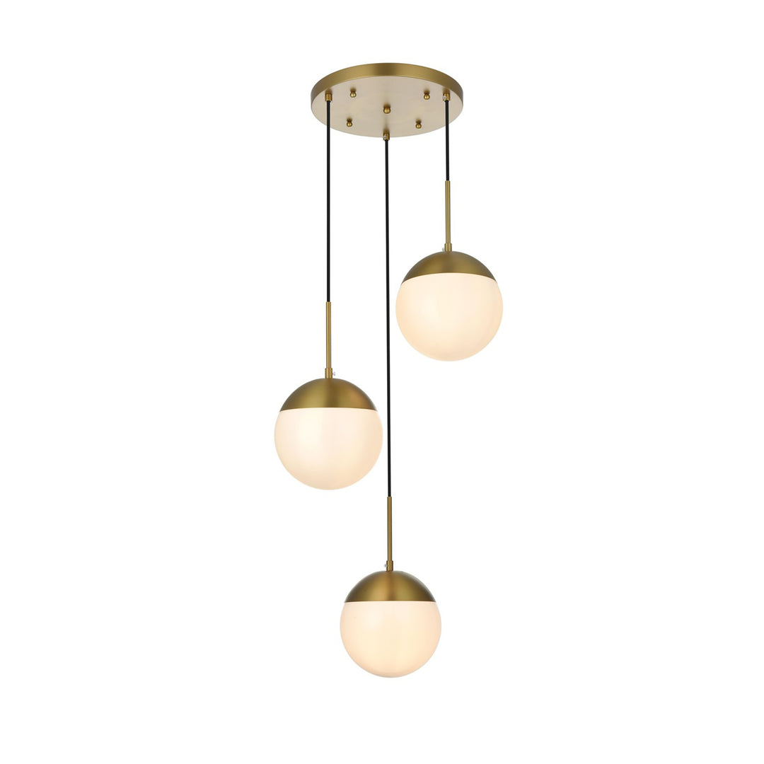 18 Inch Pendant Frosted White Shade In Satin Gold - View 3 - Joshua Marshal