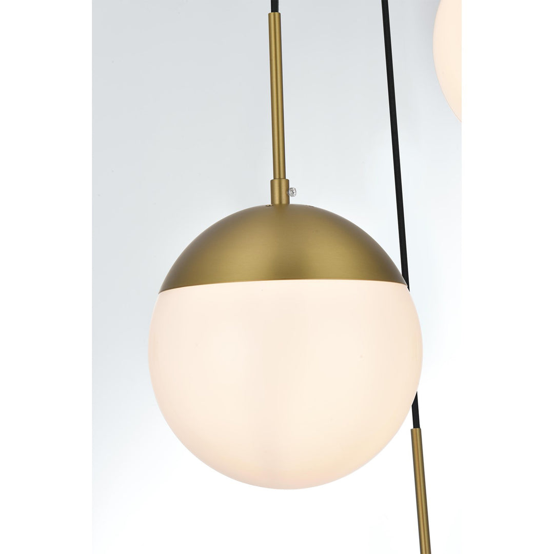 18 Inch Pendant Frosted White Shade In Satin Gold - View 5 - Joshua Marshal