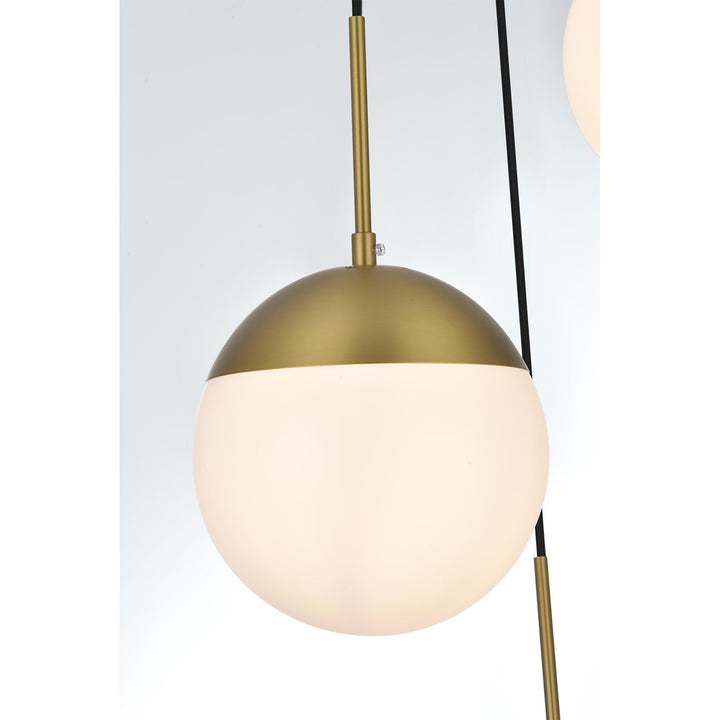 18 Inch Pendant Frosted White Shade In Satin Gold - View 5 - Joshua Marshal