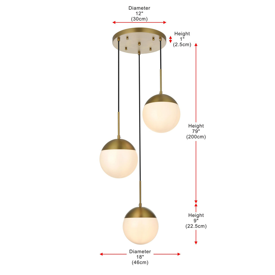 18 Inch Pendant Frosted White Shade In Satin Gold - View 6 - Joshua Marshal