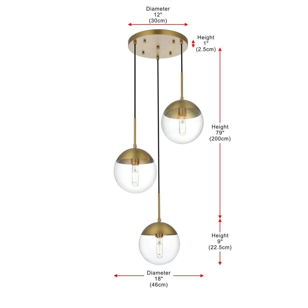 18 Inch Pendant Clear Shade In Chrome - View 6 - Joshua Marshal