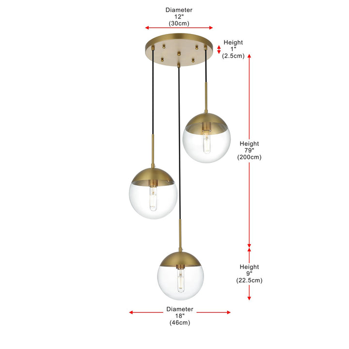 18 Inch Pendant Clear Shade In Chrome - View 6 - Joshua Marshal