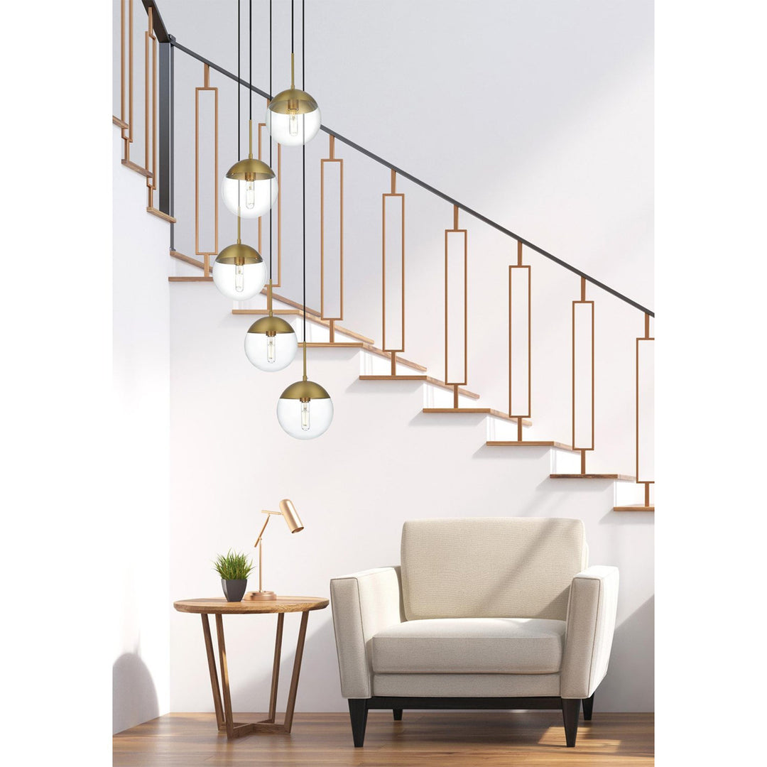 18 Inch Pendant Clear Shade In Chrome - View 2 - Joshua Marshal