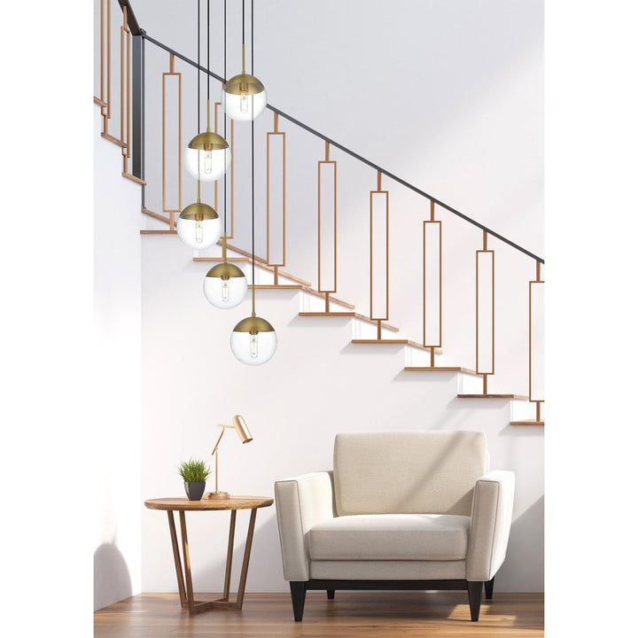 18 Inch Pendant Clear Shade In Chrome - View 2 - Joshua Marshal