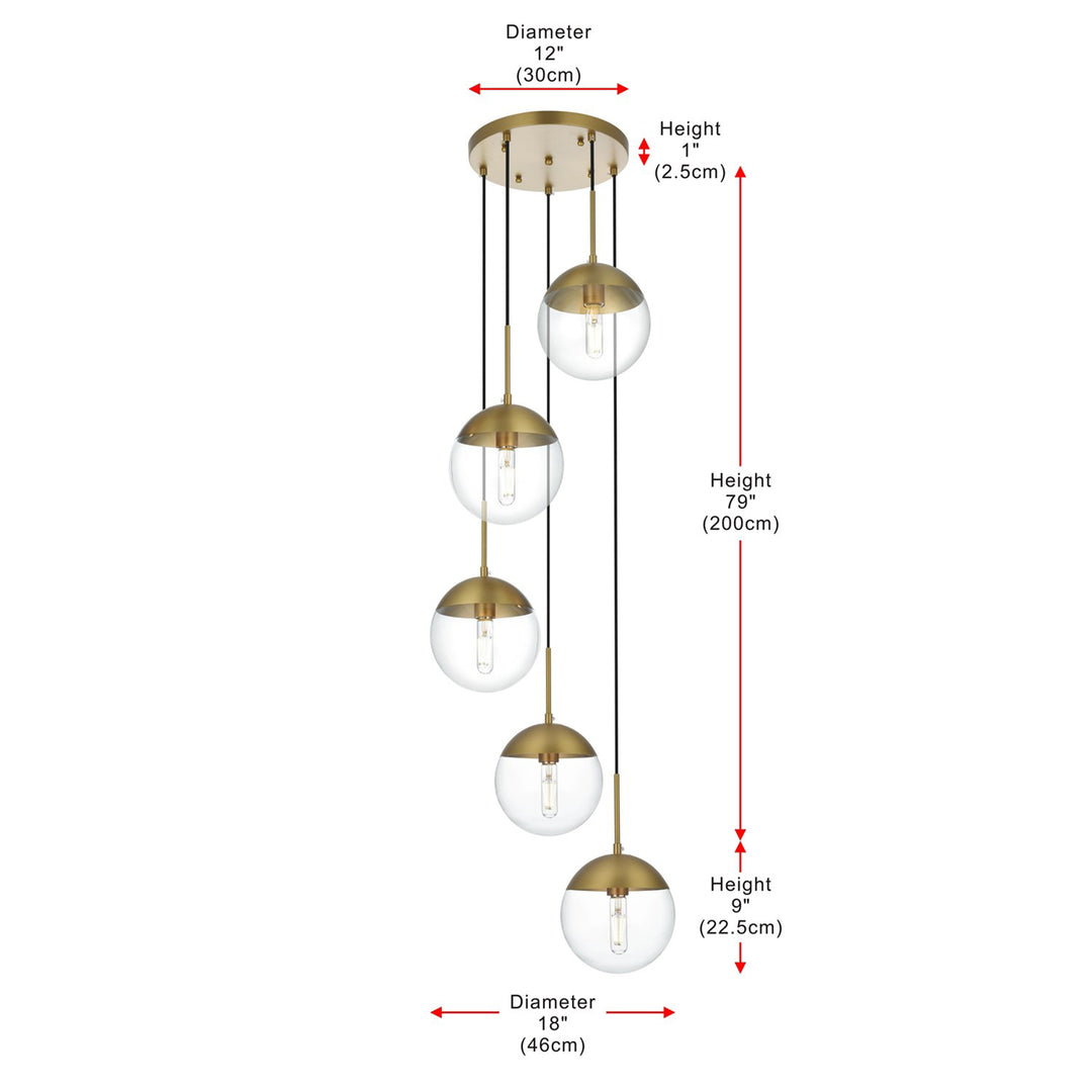 18 Inch Pendant Clear Shade In Chrome - View 6 - Joshua Marshal