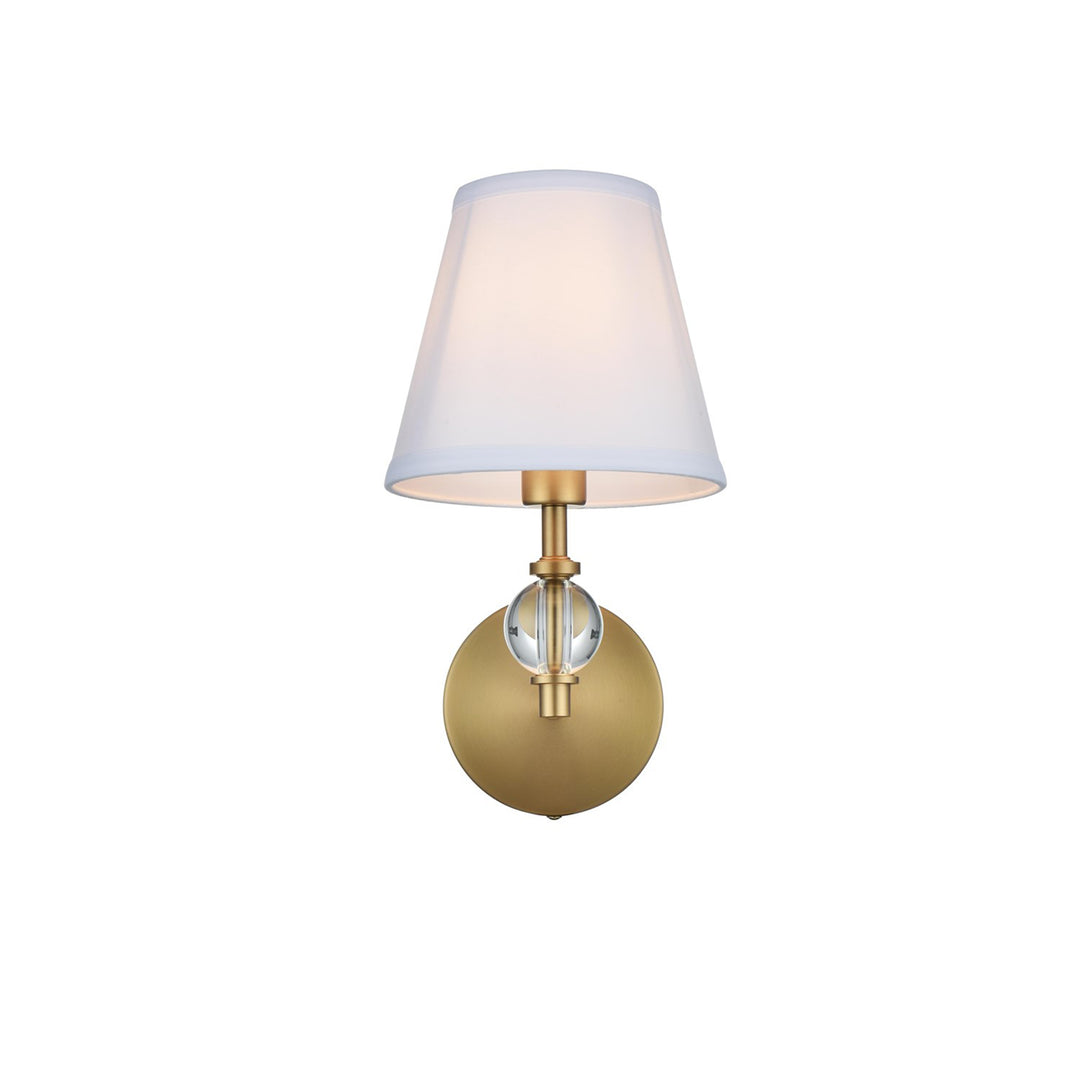 7 Inch Wall Sconce In Satin Gold - View 3 - Joshua Marshal