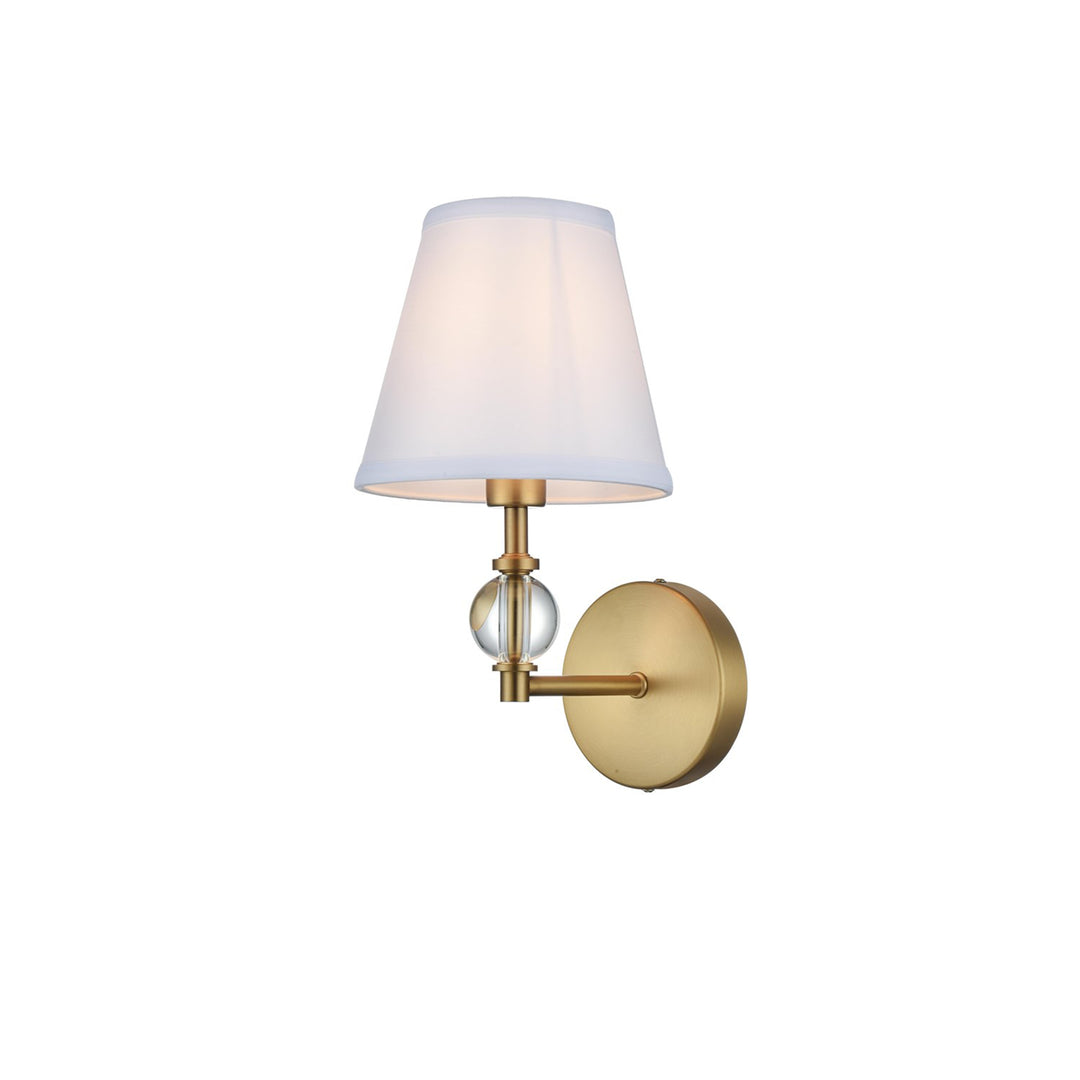 7 Inch Wall Sconce In Satin Gold - View 4 - Joshua Marshal