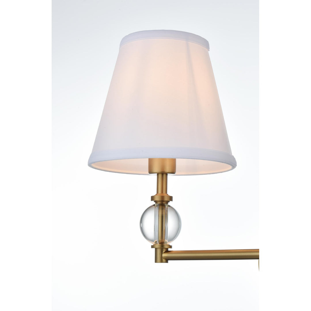 17 Inch Wall Sconce In Satin Gold - View 5 - Joshua Marshal