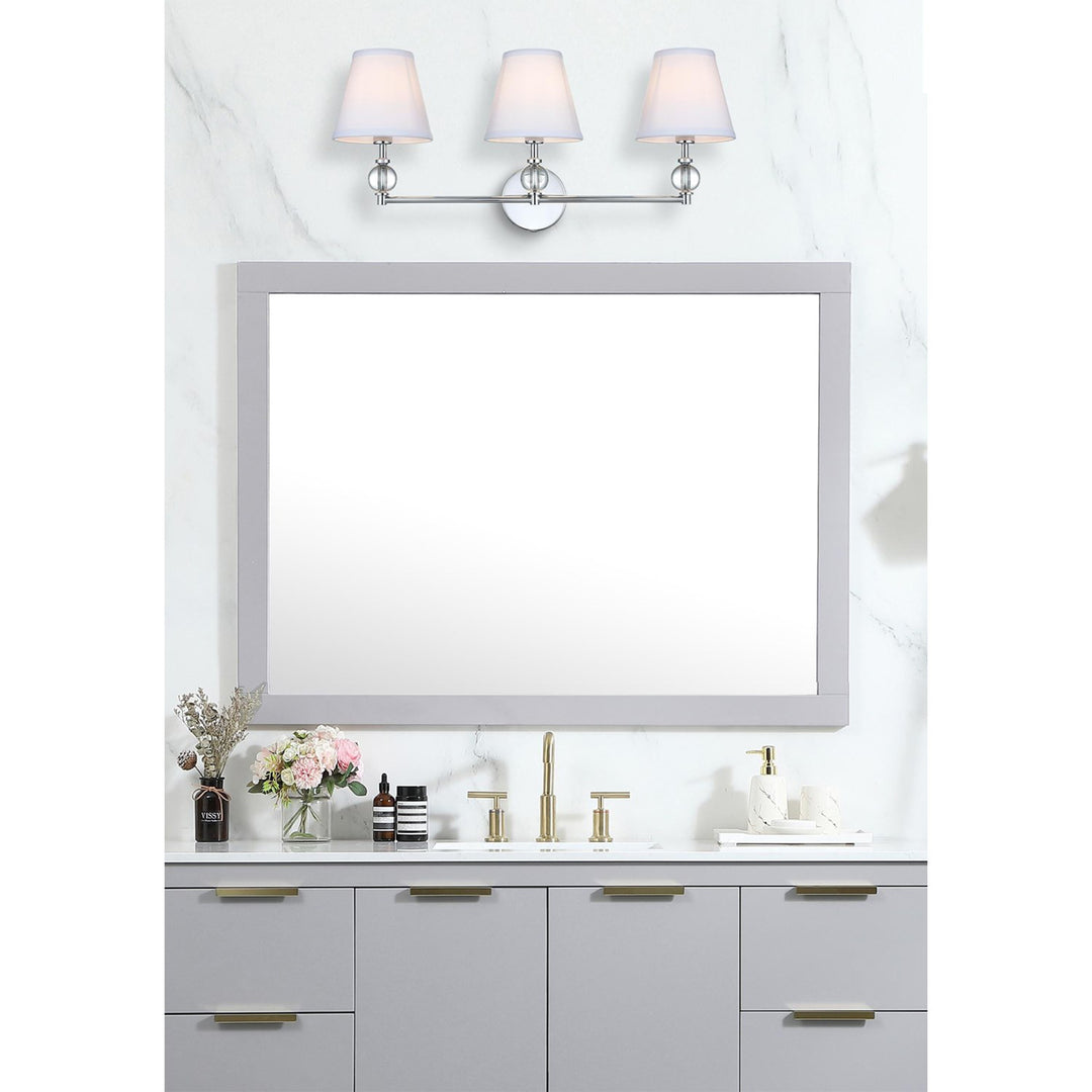 27 Inch Wall Sconce In Chrome - View 2 - Joshua Marshal