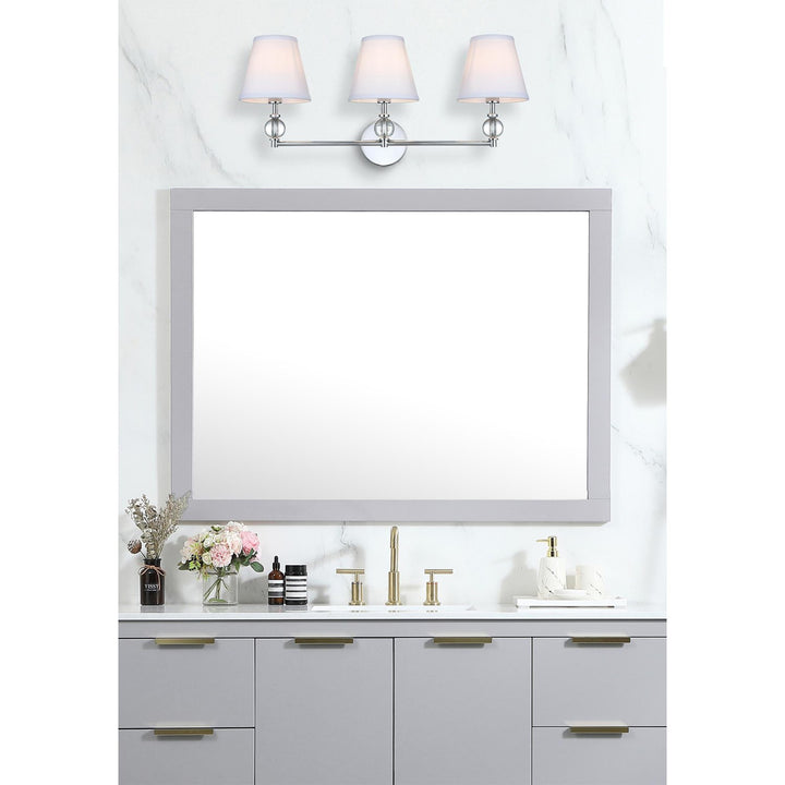27 Inch Wall Sconce In Chrome - View 2 - Joshua Marshal