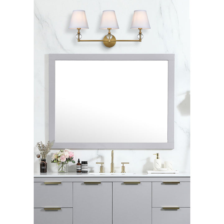 27 Inch Wall Sconce In Satin Gold - View 2 - Joshua Marshal