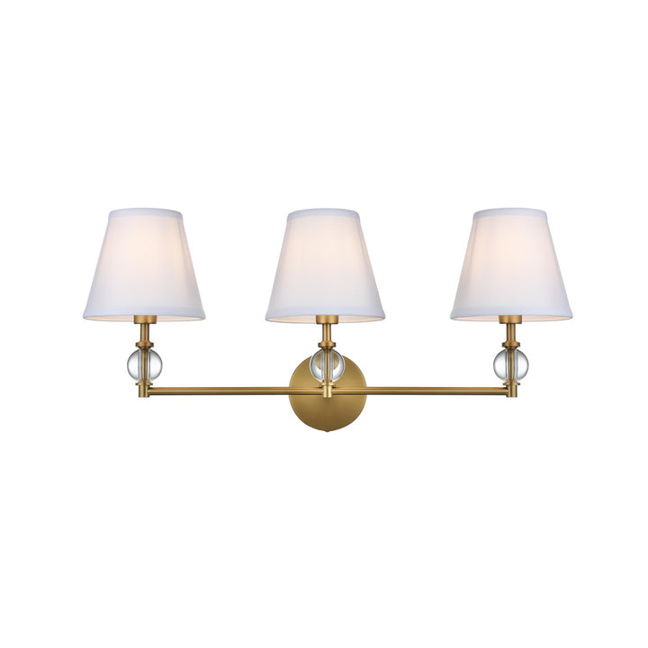 27 Inch Wall Sconce In Satin Gold - View 3 - Joshua Marshal