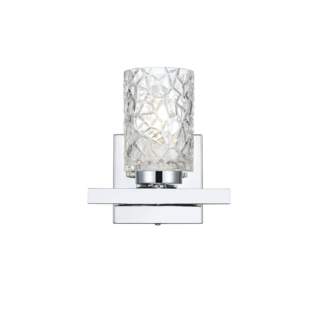 7 Inch Wall Sconce In Chrome - View 3 - Joshua Marshal