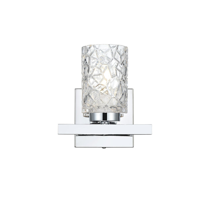 7 Inch Wall Sconce In Chrome - View 3 - Joshua Marshal
