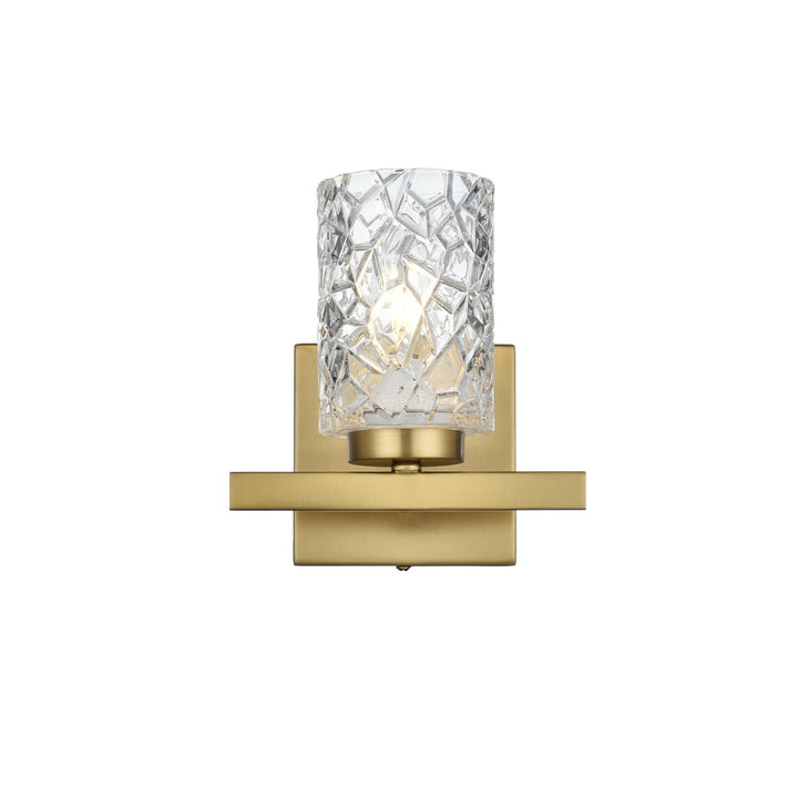 7 Inch Wall Sconce In Satin Gold - View 3 - Joshua Marshal