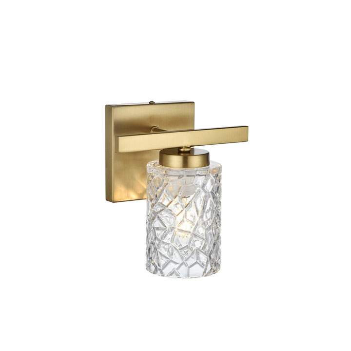 7 Inch Wall Sconce In Satin Gold - View 4 - Joshua Marshal