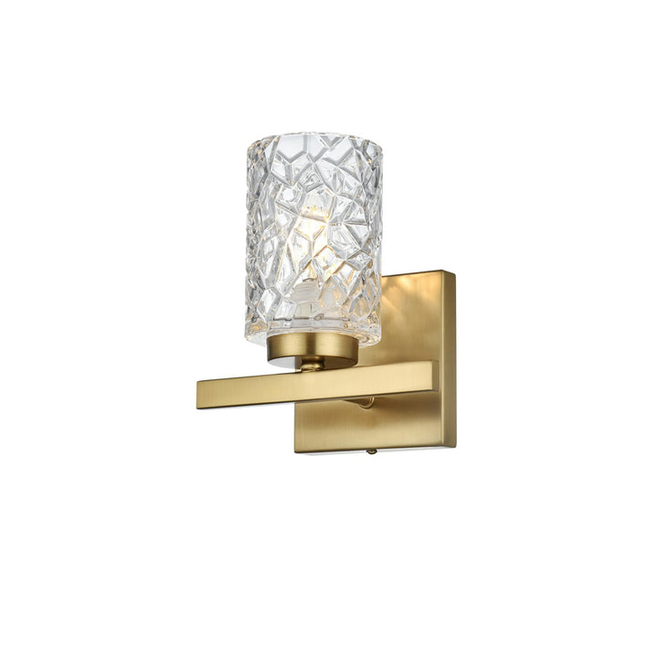7 Inch Wall Sconce In Satin Gold - View 5 - Joshua Marshal