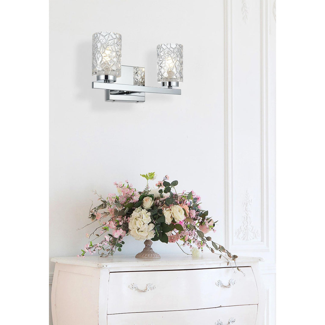 14 Inch Wall Sconce In Chrome - View 2 - Joshua Marshal