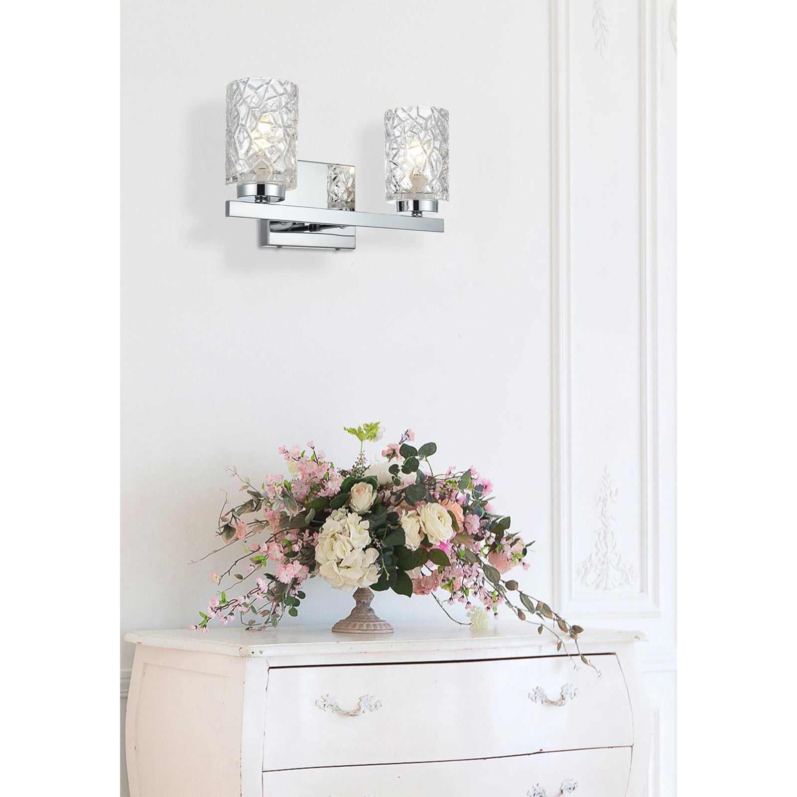 14 Inch Wall Sconce In Chrome - View 2 - Joshua Marshal