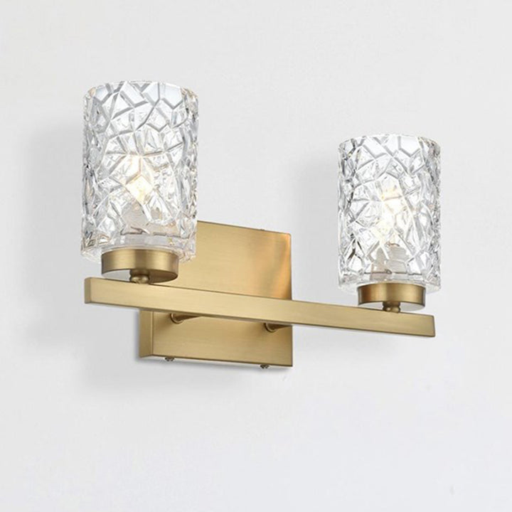 14 Inch Wall Sconce In Satin Gold Satin Gold And Clear Finish - LIGHTING by Joshua Marshal