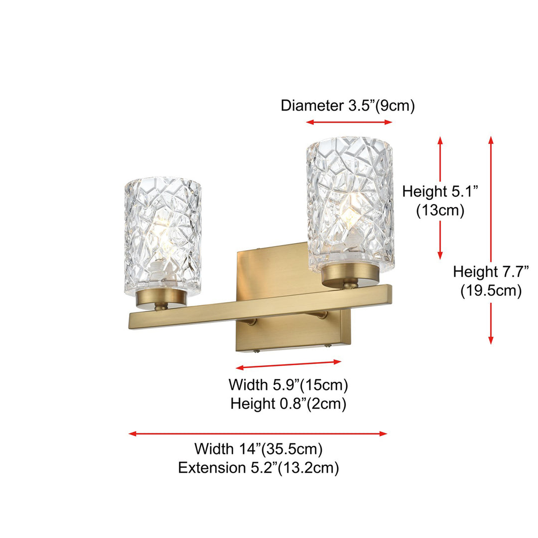 14 Inch Wall Sconce In Satin Gold - View 6 - Joshua Marshal