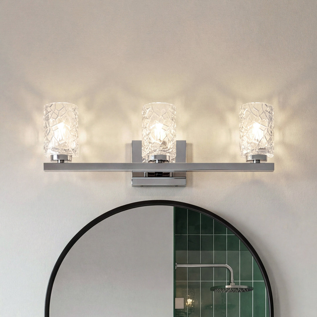24 Inch Wall Sconce In Chrome Chrome And Clear Finish - LIGHTING by Joshua Marshal
