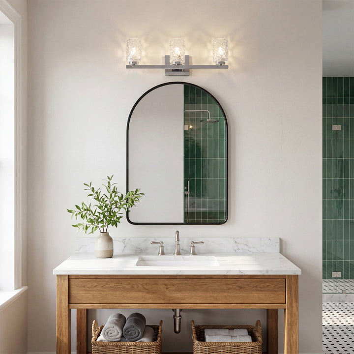 24 Inch Wall Sconce In Chrome - View 2 - Joshua Marshal