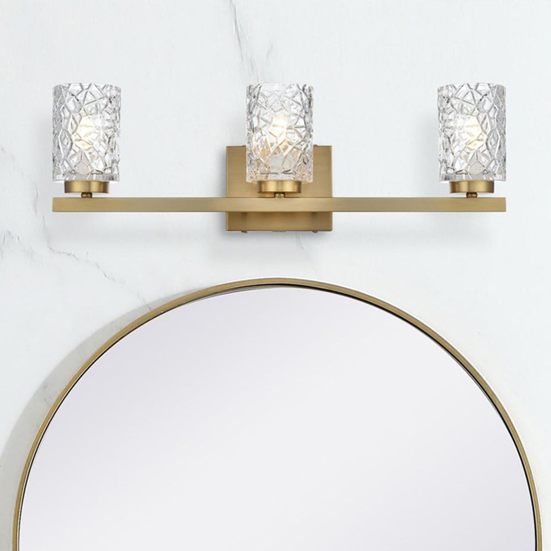 24 Inch Wall Sconce In Satin Gold Satin Gold And Clear Finish - LIGHTING by Joshua Marshal