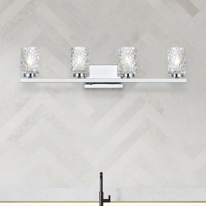 31 Inch Wall Sconce In Chrome Chrome And Clear Finish - LIGHTING by Joshua Marshal