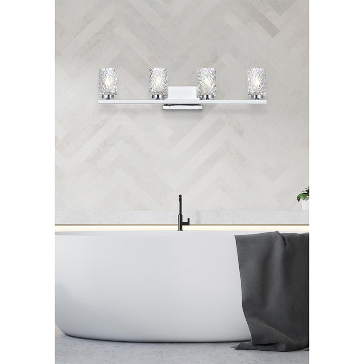 31 Inch Wall Sconce In Chrome - View 2 - Joshua Marshal