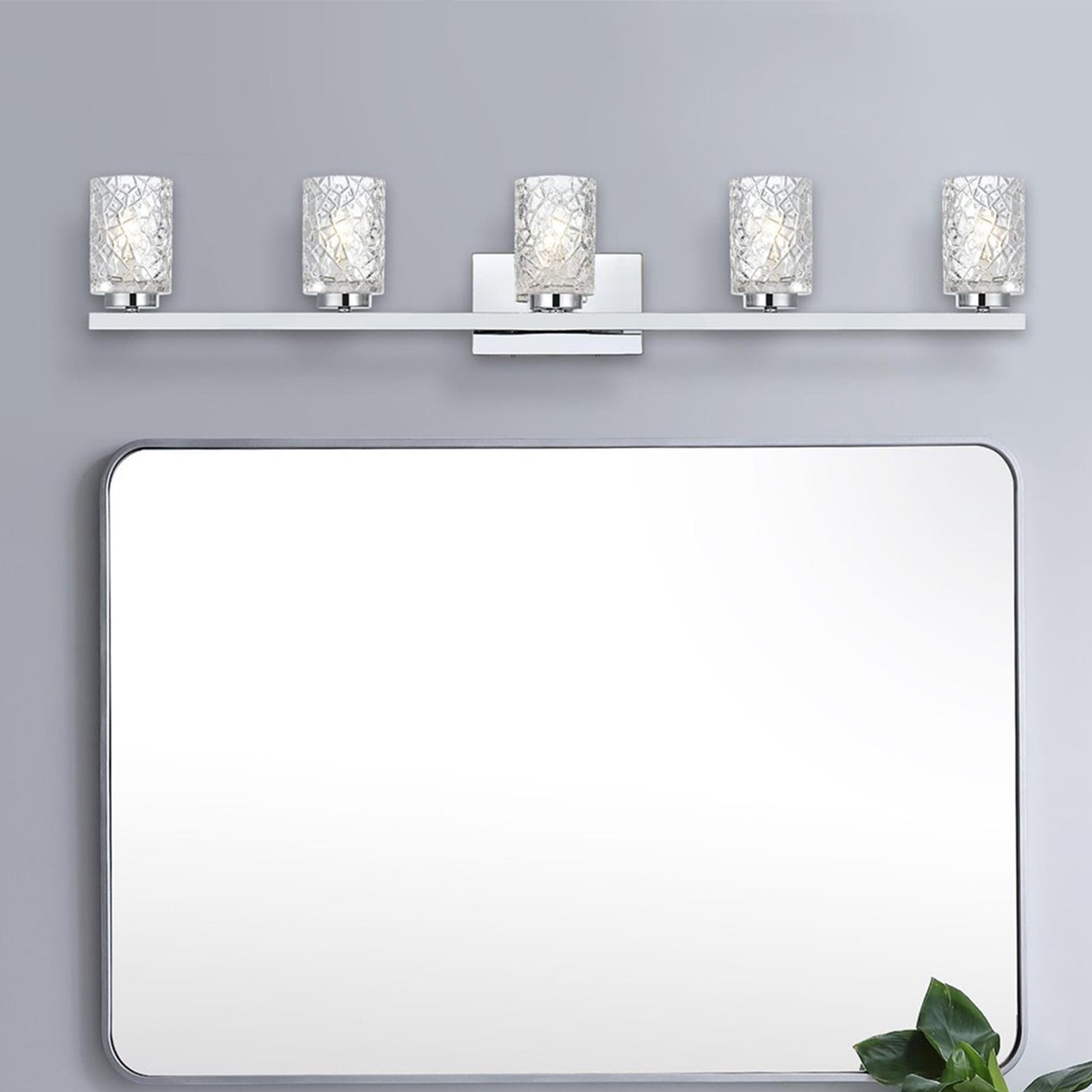 41 Inch Wall Sconce In Chrome Chrome And Clear Finish - LIGHTING by Joshua Marshal