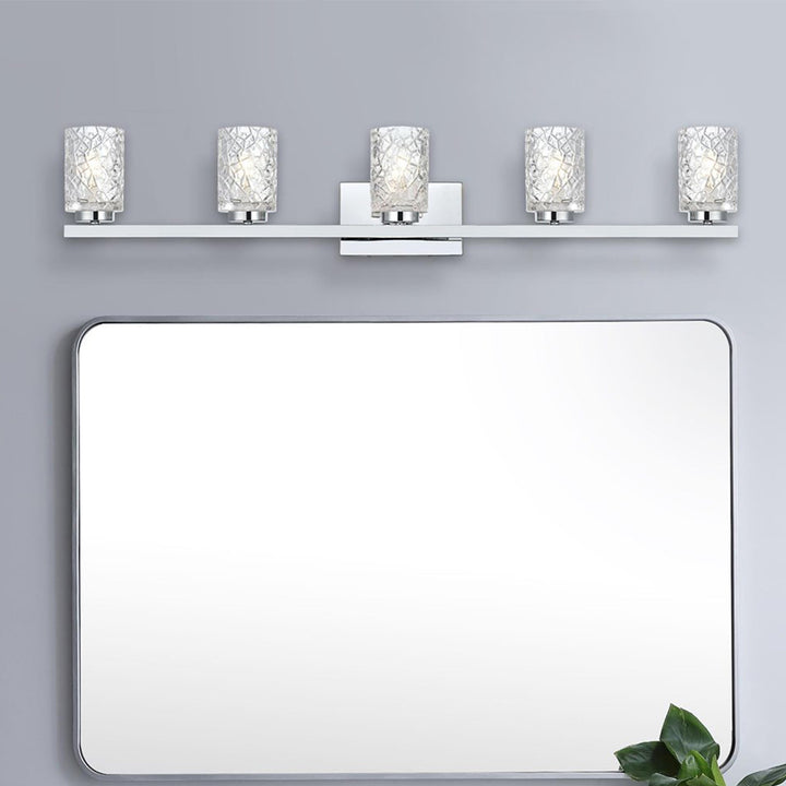 41 Inch Wall Sconce In Chrome Chrome And Clear Finish - LIGHTING by Joshua Marshal