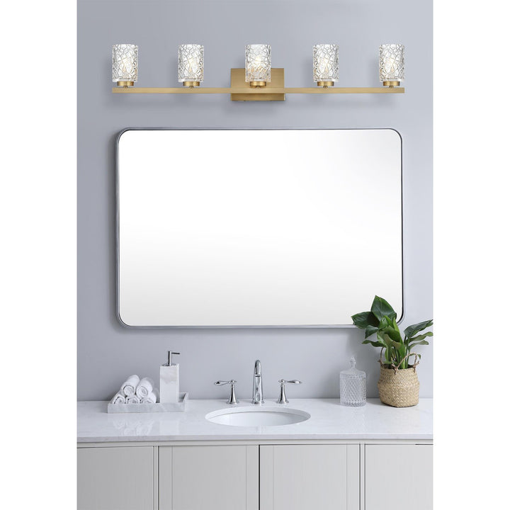 41 Inch Wall Sconce In Satin Gold - View 2 - Joshua Marshal