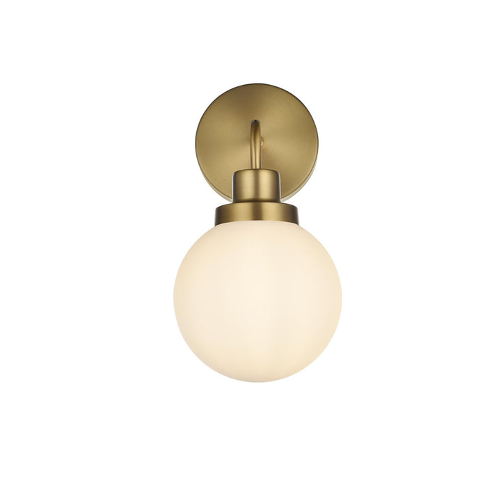 6 Inch Wall Sconce In Satin Gold - View 3 - Joshua Marshal