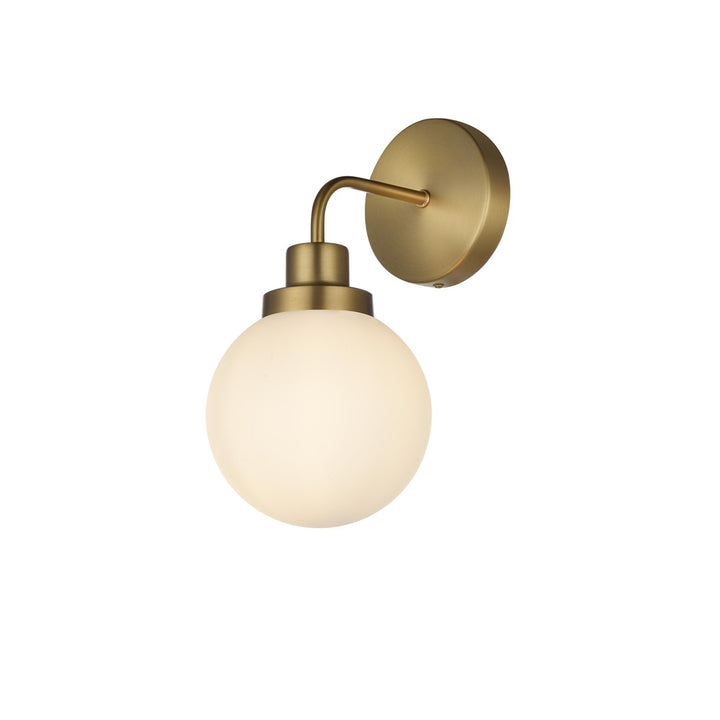 6 Inch Wall Sconce In Satin Gold - View 4 - Joshua Marshal