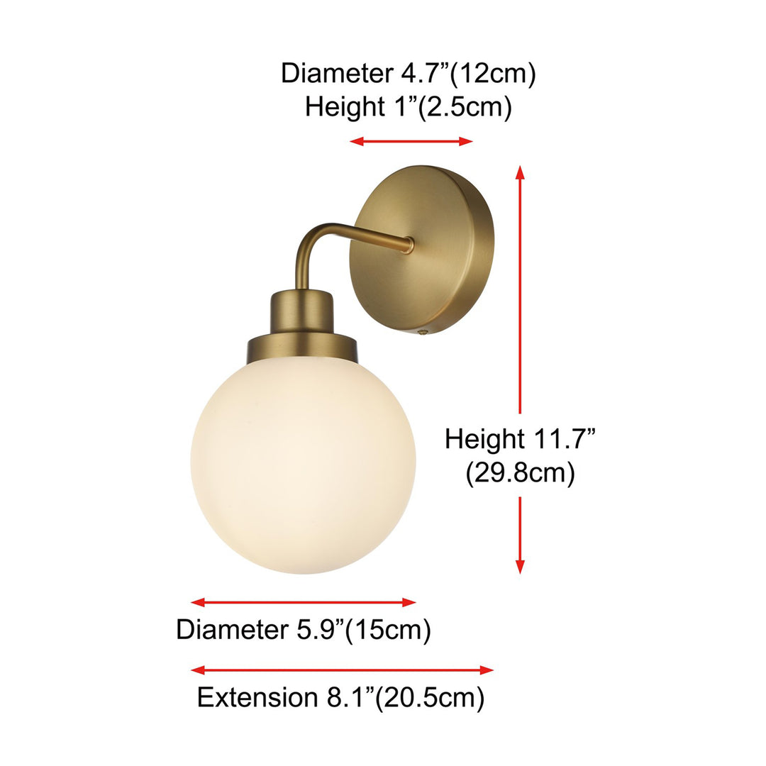 6 Inch Wall Sconce In Satin Gold - View 6 - Joshua Marshal