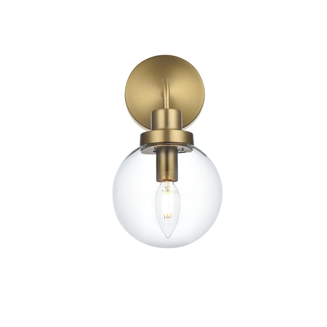 6 Inch Wall Sconce In Satin Gold - View 3 - Joshua Marshal