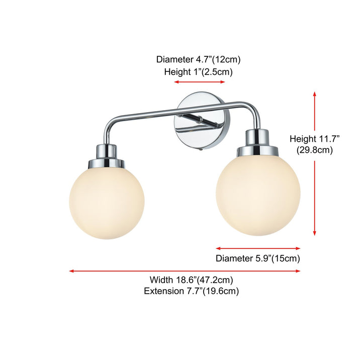 19 Inch Wall Sconce In Chrome - View 6 - Joshua Marshal