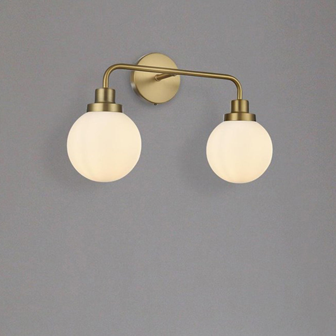 19 Inch Wall Sconce In Satin Gold Satin Gold And Opal White Finish - LIGHTING by Joshua Marshal
